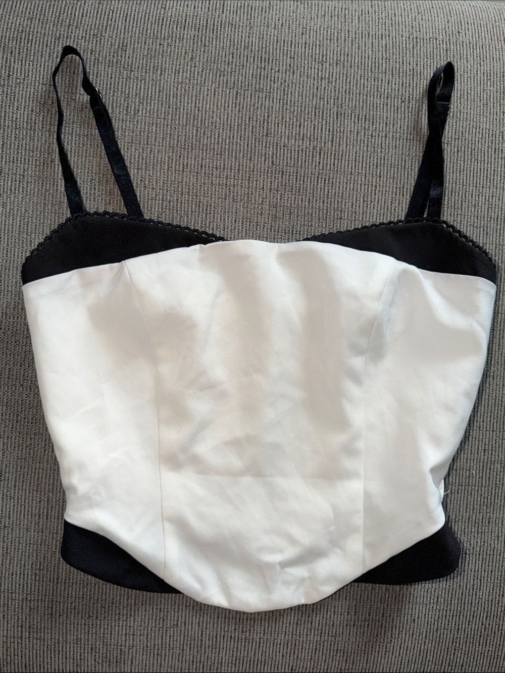 Wildfox Black and White Bustier Tank Top